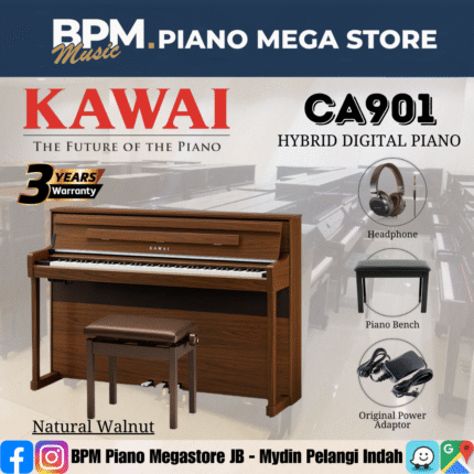 KAWAI CA901 88-Key Hybrid Digital Piano Home Electric Piano - Walnut