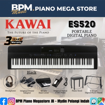 KAWAI ES520 88-Key Portable Digital Piano Home Portable Electric Piano - Black