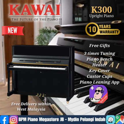 Kawai K300 Upright Piano - Black
